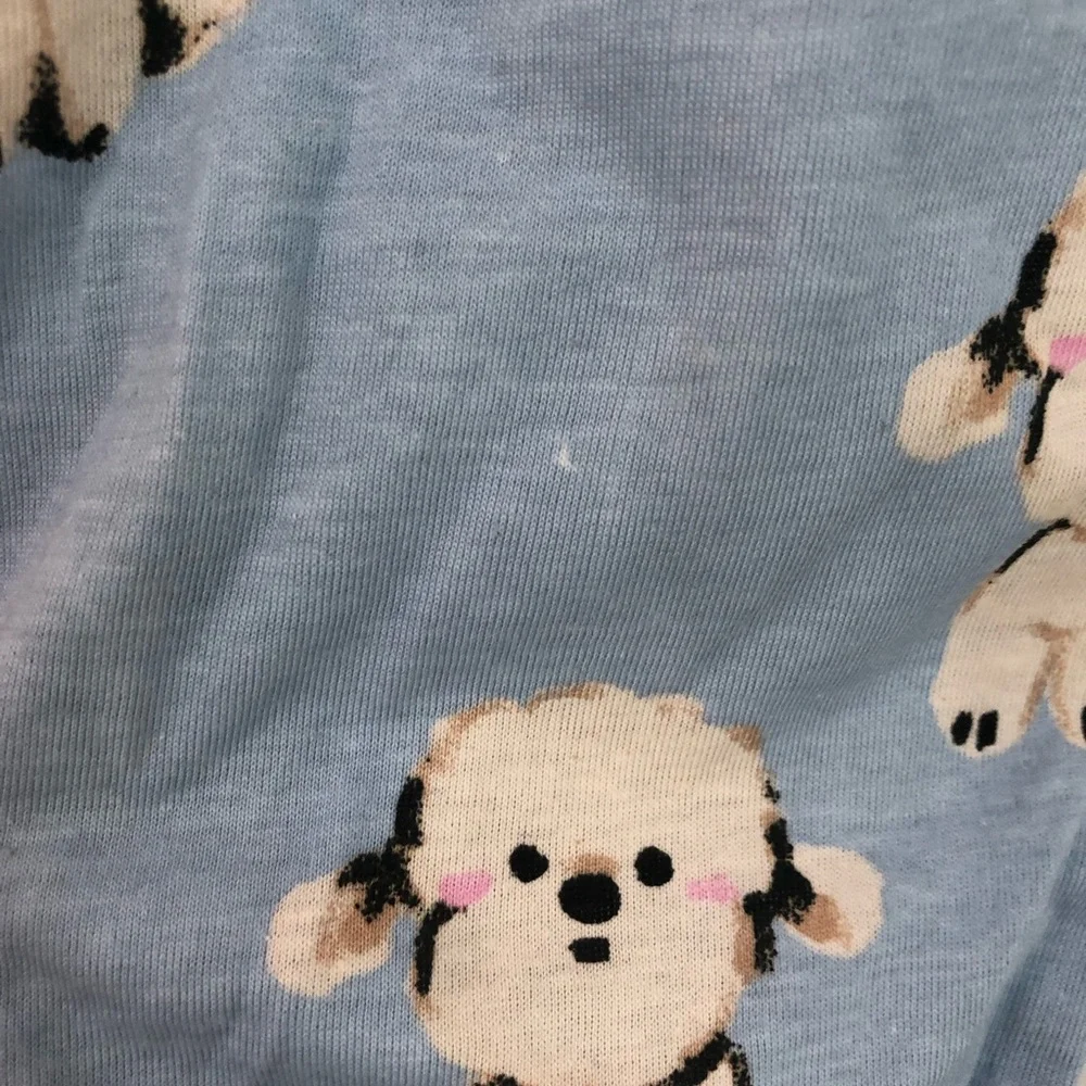 H&M Light Blue Puppy Print Tank Dress 8/10